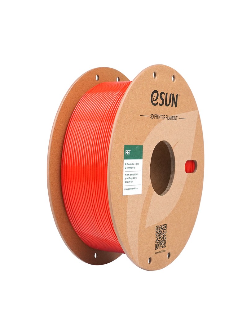 eSUN PET Filament jednolity czerwony 1.75mm 1000g papierowa szpula
