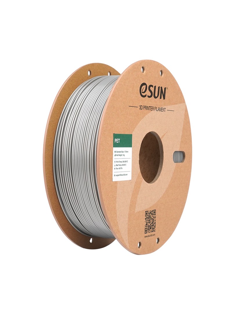 eSUN PET Filament jednolity srebrny 1.75mm 1000g papierowa szpula