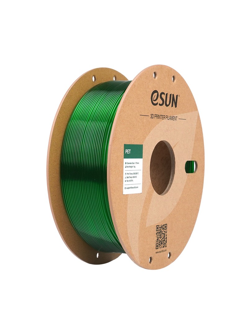 eSUN PET Filament transparent zielony 1.75mm 1000g papierowa szpula
