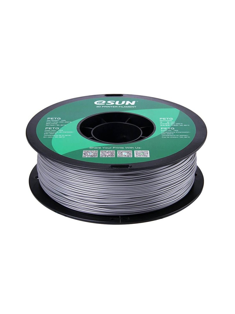 eSUN PETG Filament 1.75mm 1000g jednolite srebrne