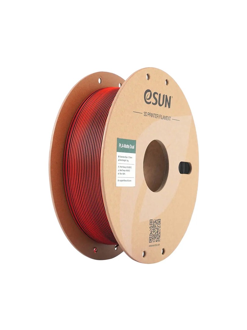 eSUN PLA-Matte Dual Filament 1.75mm 1000g Red Black Czarny