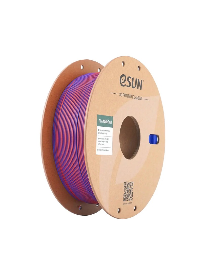 eSUN PLA Matte Dual Filament Morandi czerwono - niebieski 1.75mm 1000g papierowa rolka