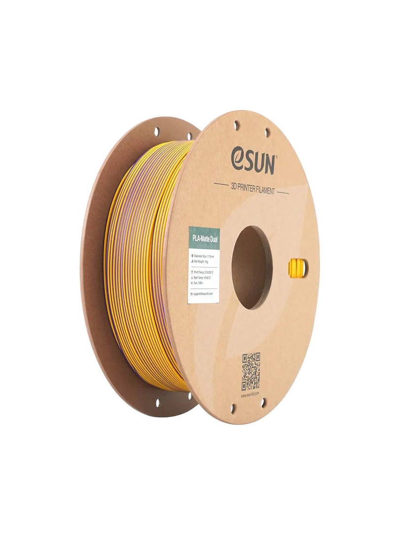 eSUN PLA Matte Dual Filament Morandi fioletowo - żółty 1.75mm 1000g papierowa rolka