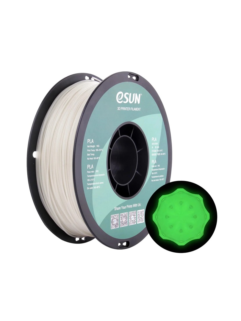 eSUN PLA Luminous Filament 1,75mm 1000g świecący zielony