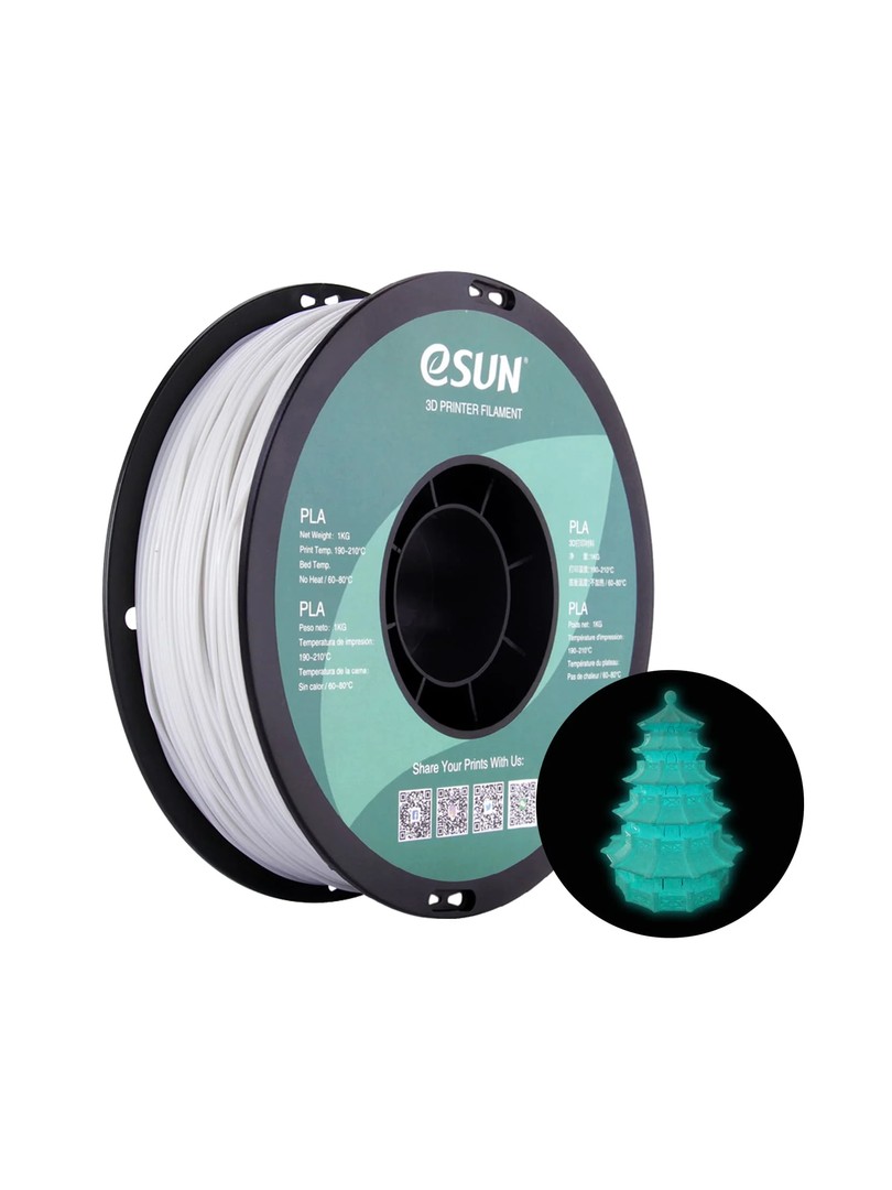 eSUN PLA Luminous Filament 1,75mm 1000g świecący niebieski