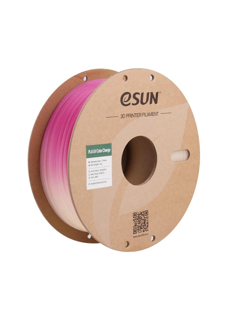 eSUN PLA UV Filament zmiana koloru różowa Fuchsia color change 1.75mm 1000g