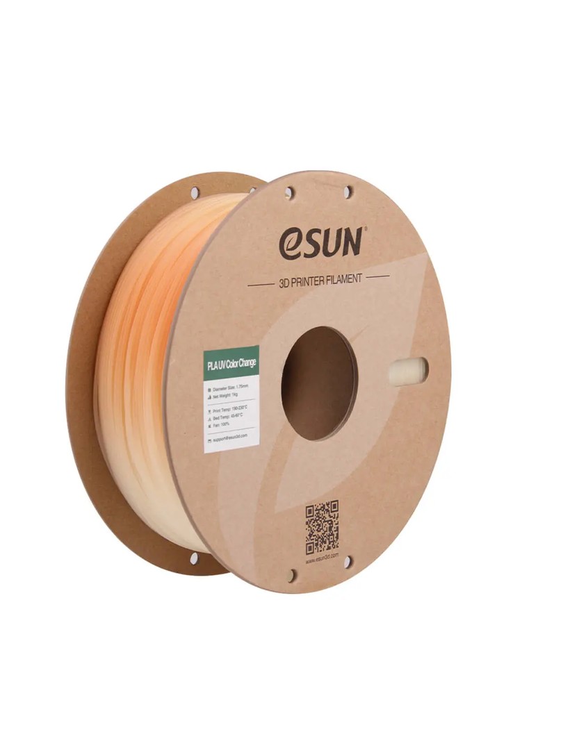 eSUN PLA UV Filament zmiana koloru pomarańczowy color change 1.75mm 1000g