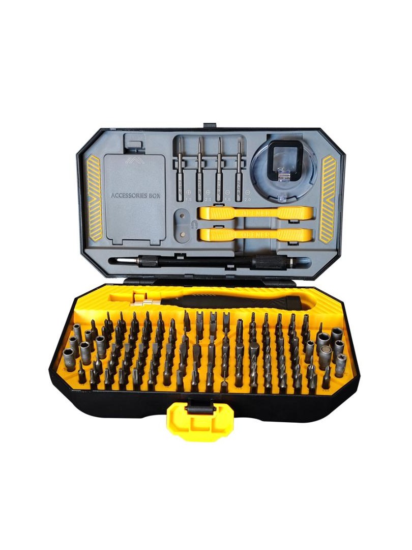 ProRock śrubokręt zestaw śrubokrętów 145 w 1 żółty