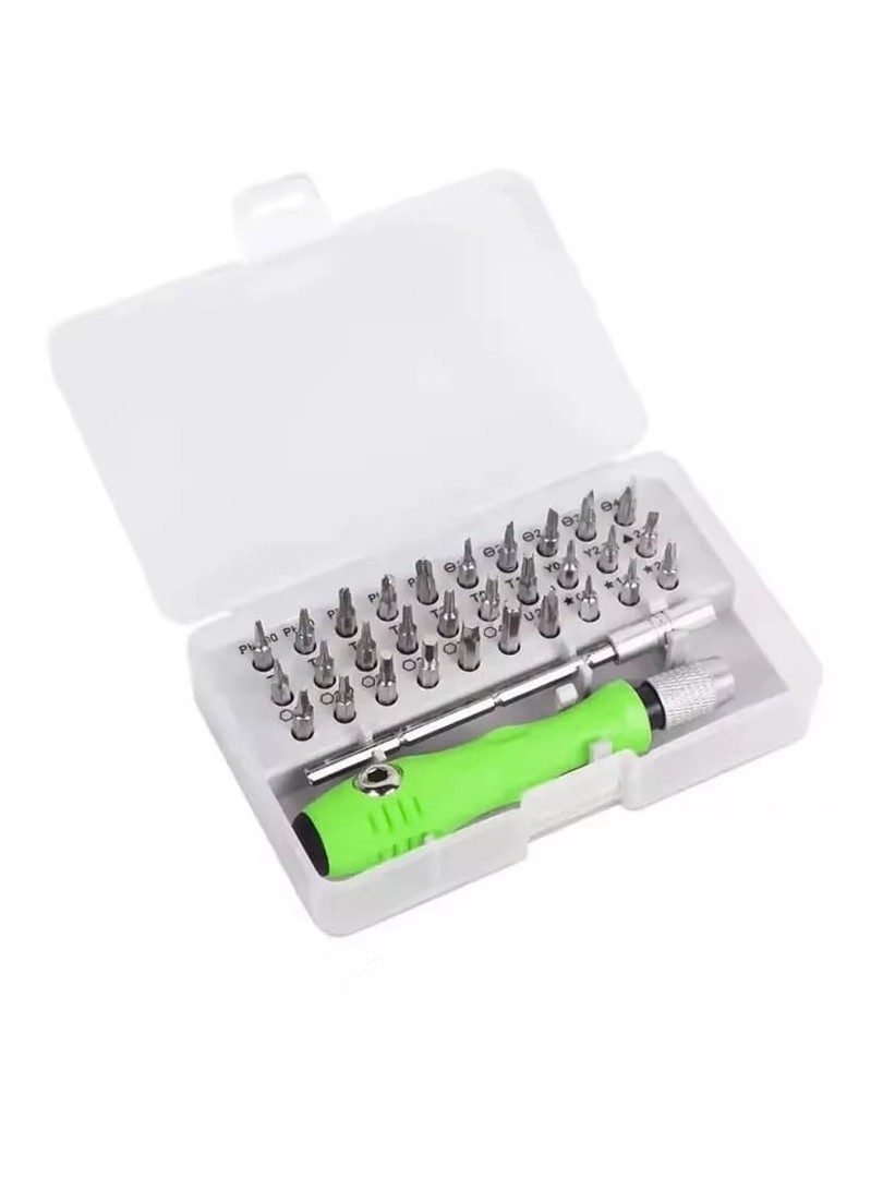 ProRock śrubokręt zestaw śrubokrętów 32 w 1 zielony