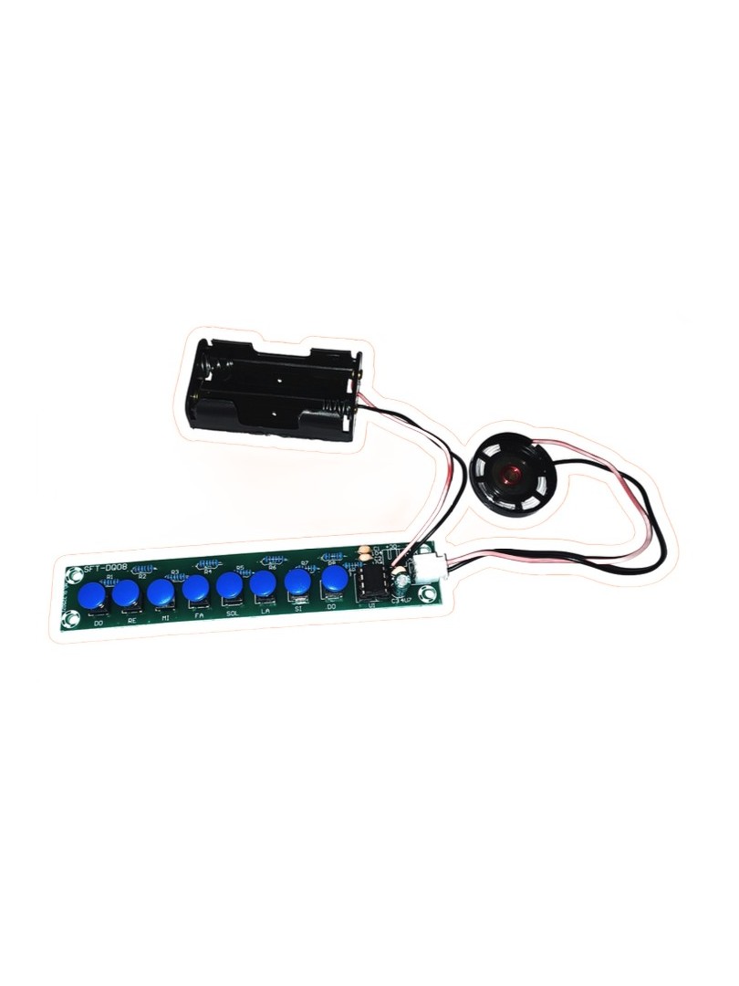 Zestaw samodzielnego montażu elektronicznej klawiatury 8 nutowej NE555 DIY