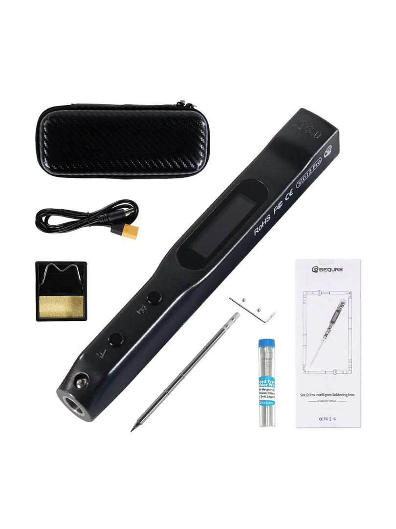 SEQURE SI012 Pro lutownica z grotem T12-B2 Transparent ZESTAW