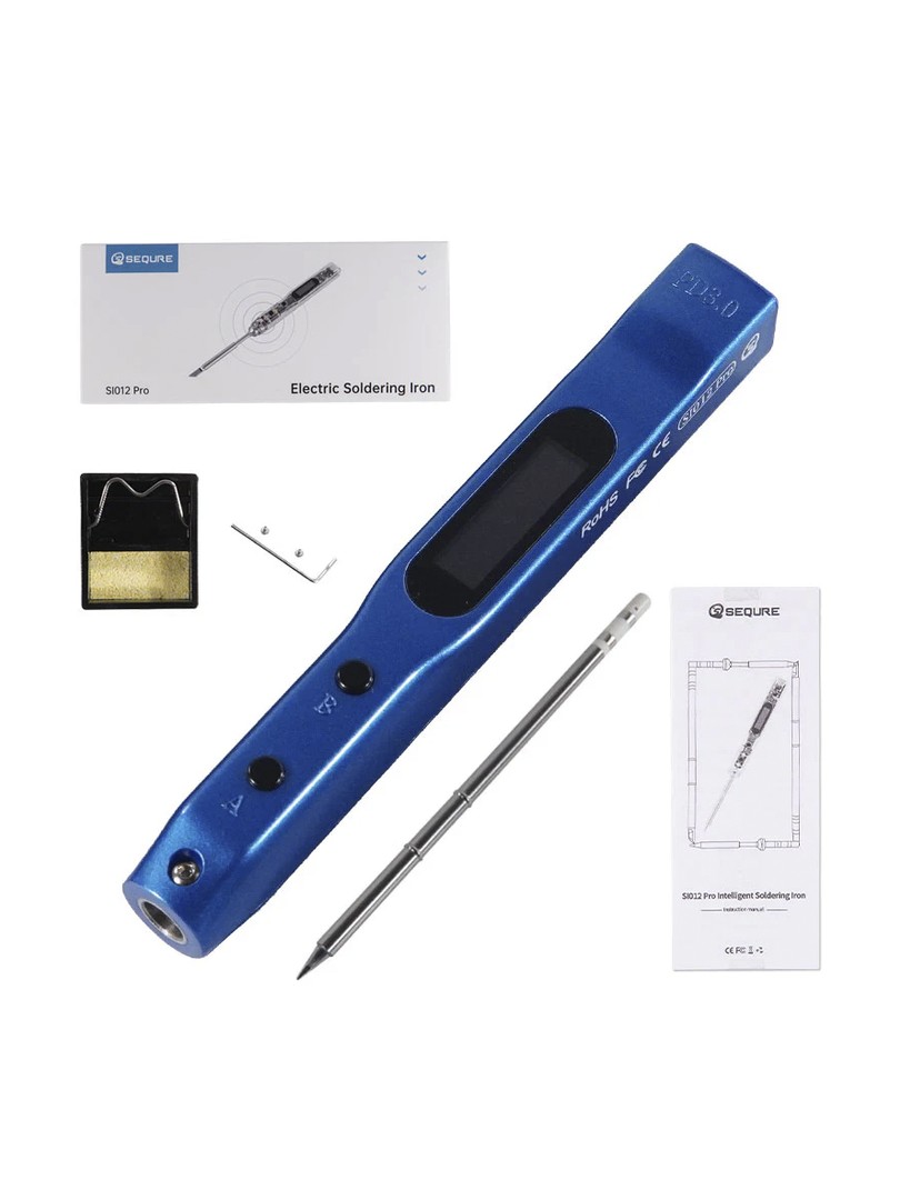SEQURE SI012 Pro lutownica z grotem T12-B2 niebieska z regulacją czułości