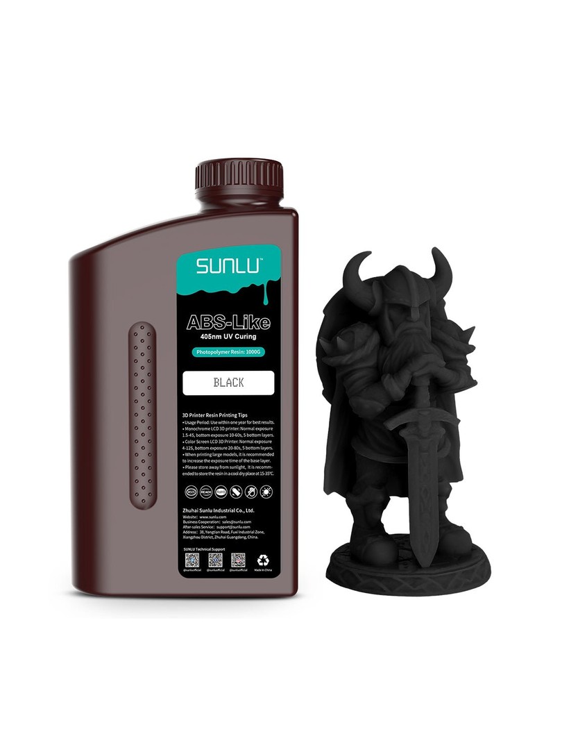 SUNLU żywica ABS-Like 3D Printer Rapid Resin 1000g Black Czarna