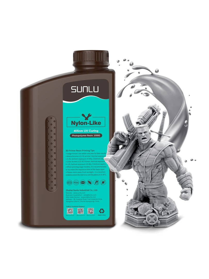 SUNLU żywica PA-Like LCD UV-Curing Resin 1000g Dark Grey Ciemnoszara
