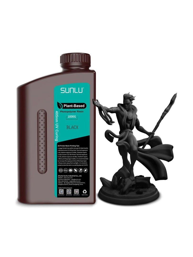 SUNLU żywica Plant-Based 3D Resin 1000g Black Czarna