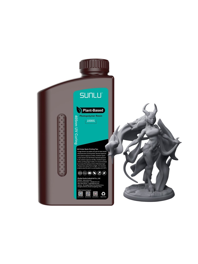SUNLU żywica Plant-Based 3D Resin 1000g Dark Grey Ciemnoszara