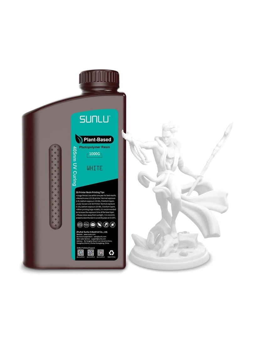 SUNLU żywica Plant-Based 3D Resin 1000g White Biała