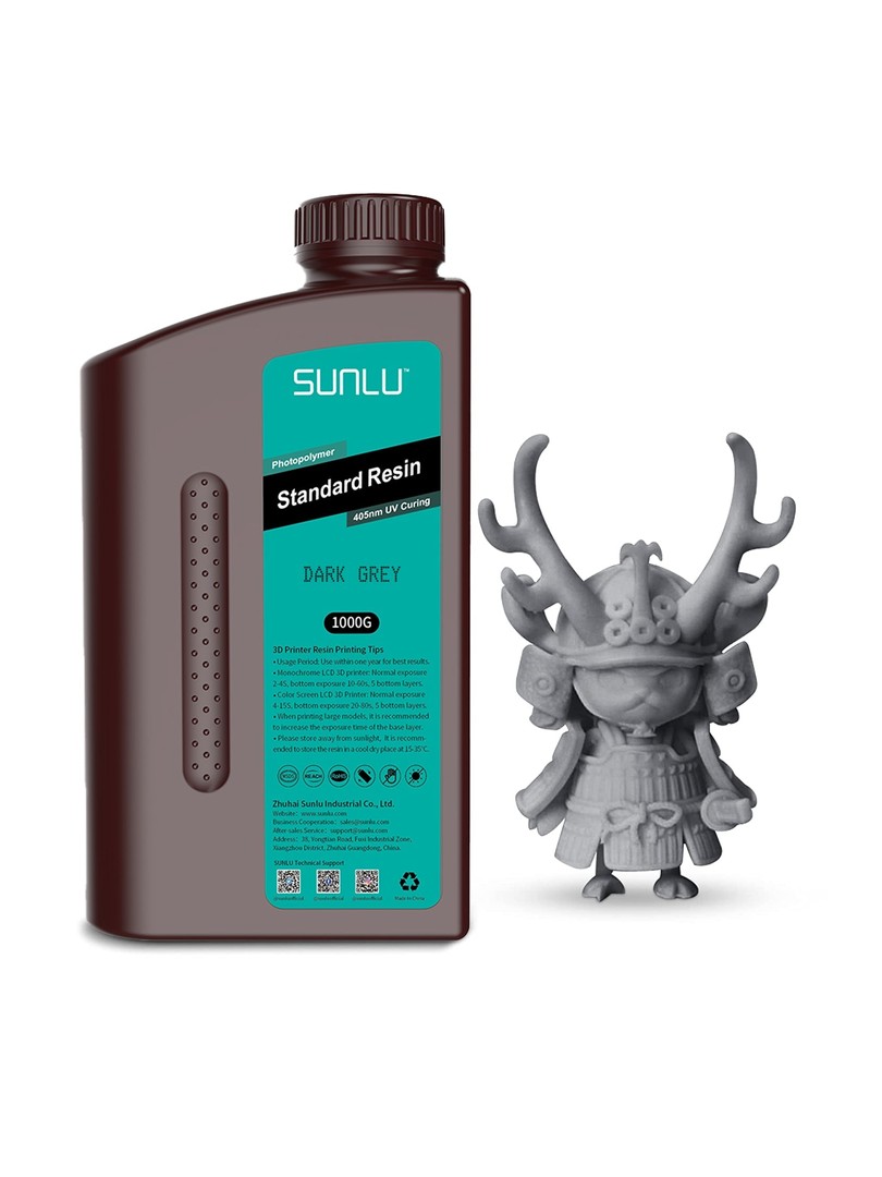 SUNLU żywica Standard 3D Resin 1000g Dark Grey Ciemnoszara