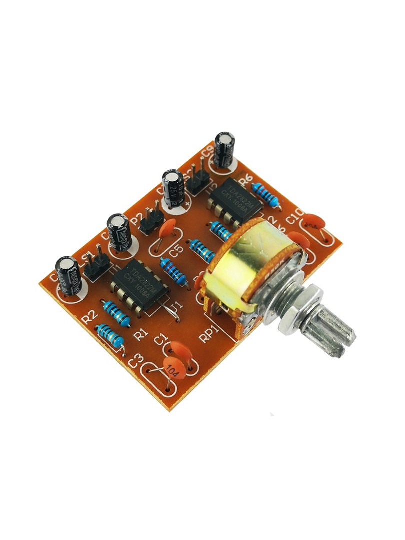 Zestaw DIY do samodzielnego montażu wzmacniacza stereo TDA2822