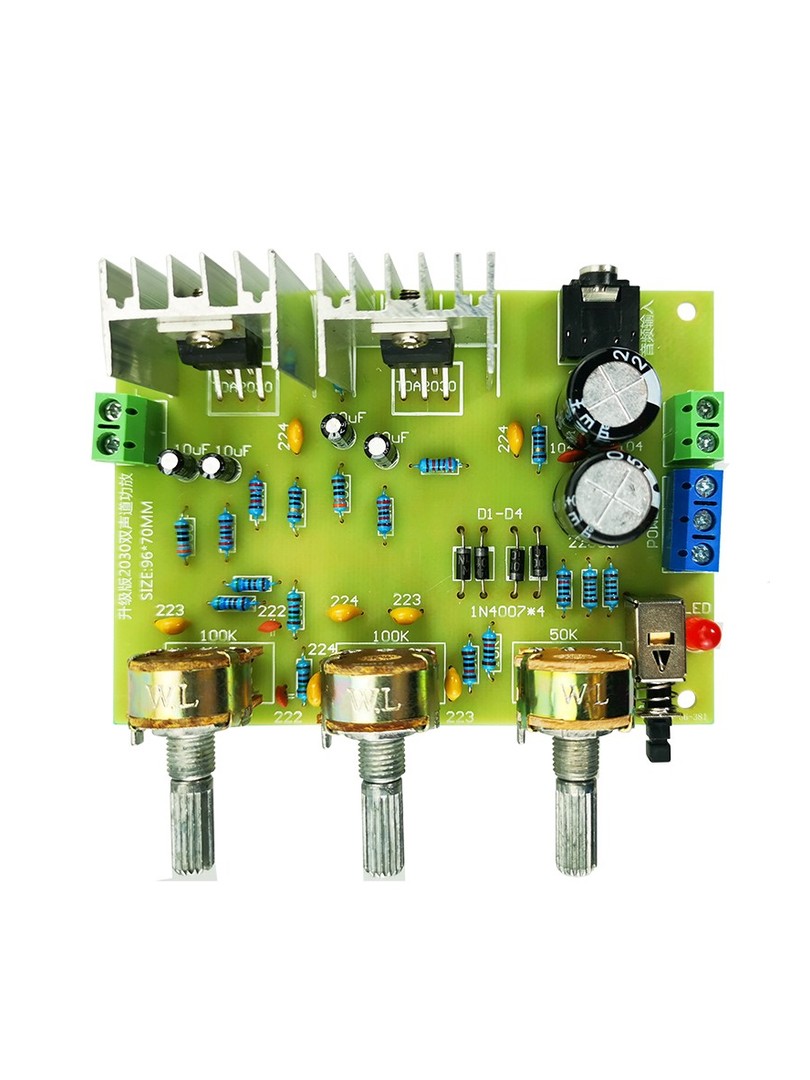 Zestaw DIY wzmacniacz audio TDA2030 stereo obudowa akrylowa