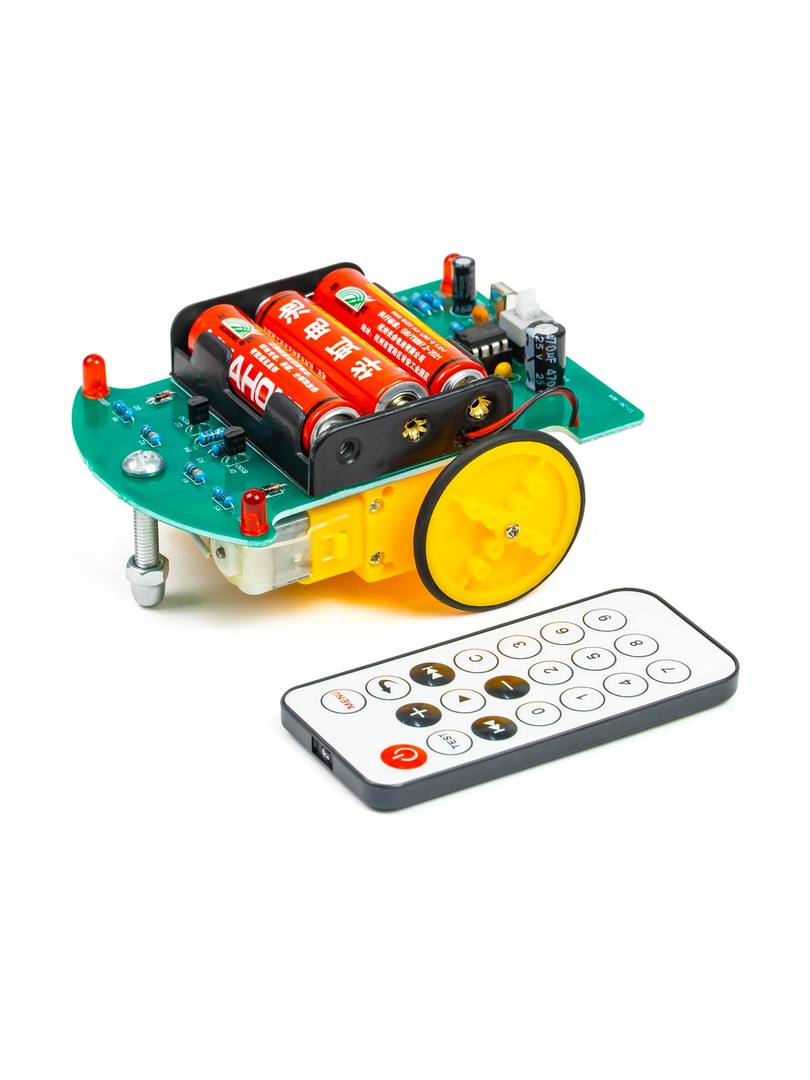 Zestaw do samodzielnego montażu robot samochód IR pilot C51 MCU DIY Kit