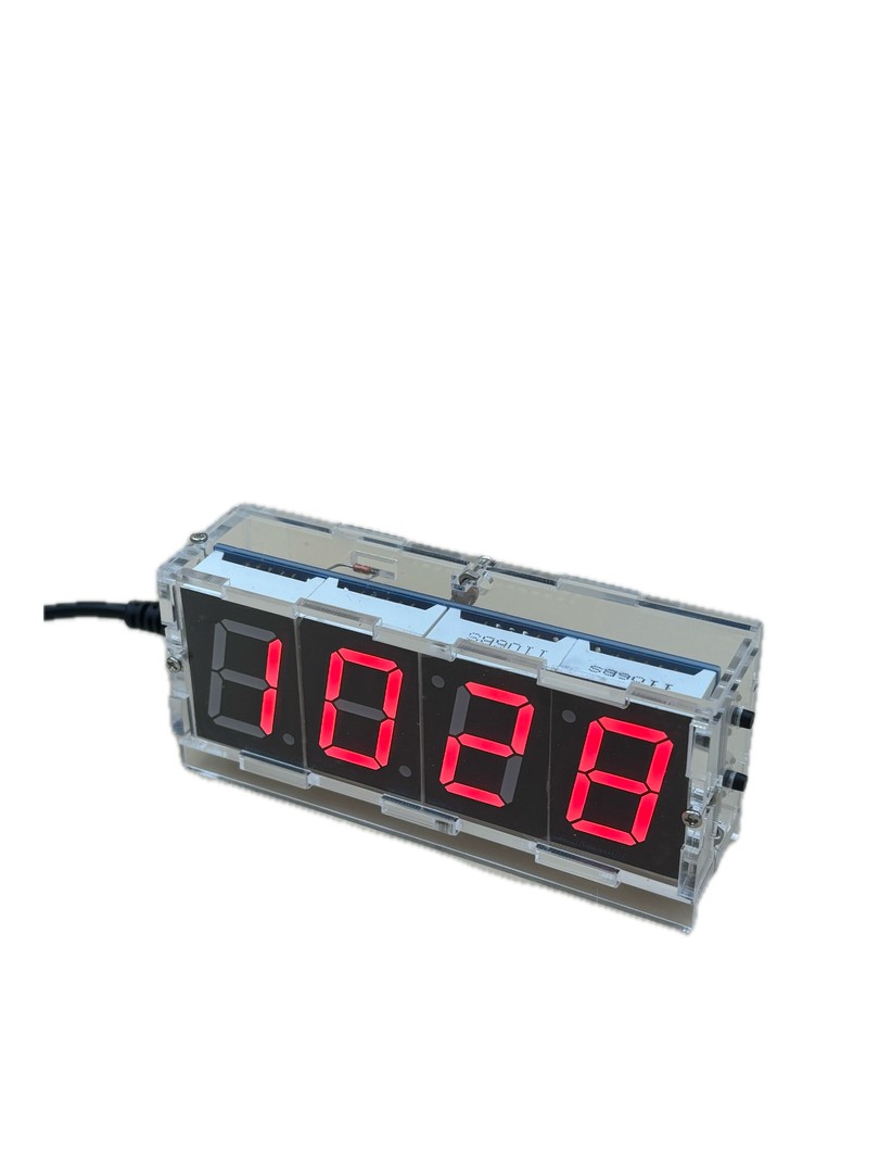 Zestaw do samodzielnego montażu cyfrowy zegar elektroniczny DIY czerwony