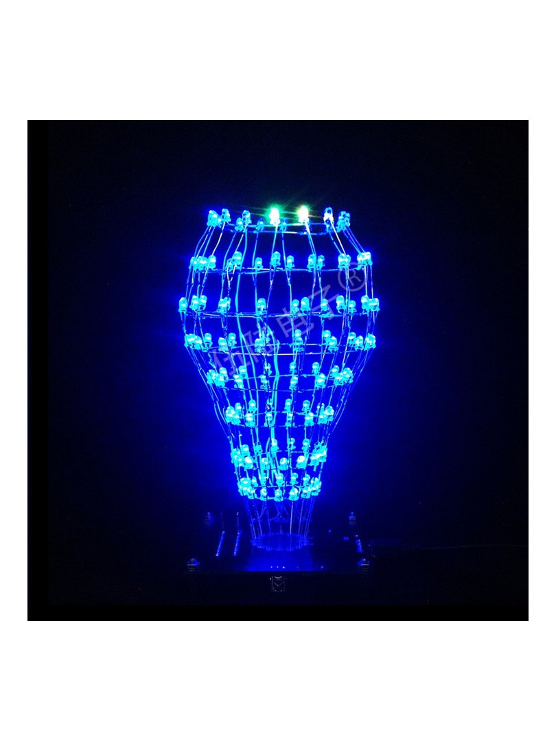 Zestaw DIY kuli świetlnej LED z animacją i analizatorem muzyki MCU