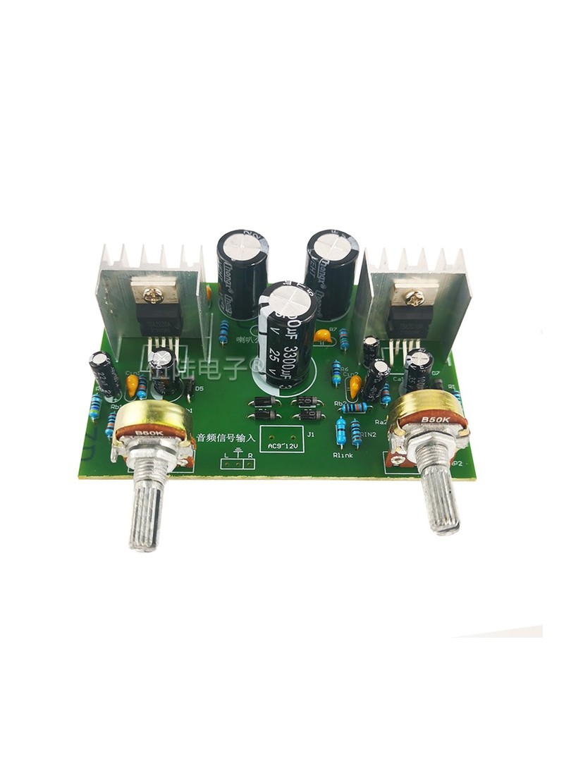Zestaw DIY do samodzielnego montażu wzmacniacza stereo TDA2030A OTL 2×15W