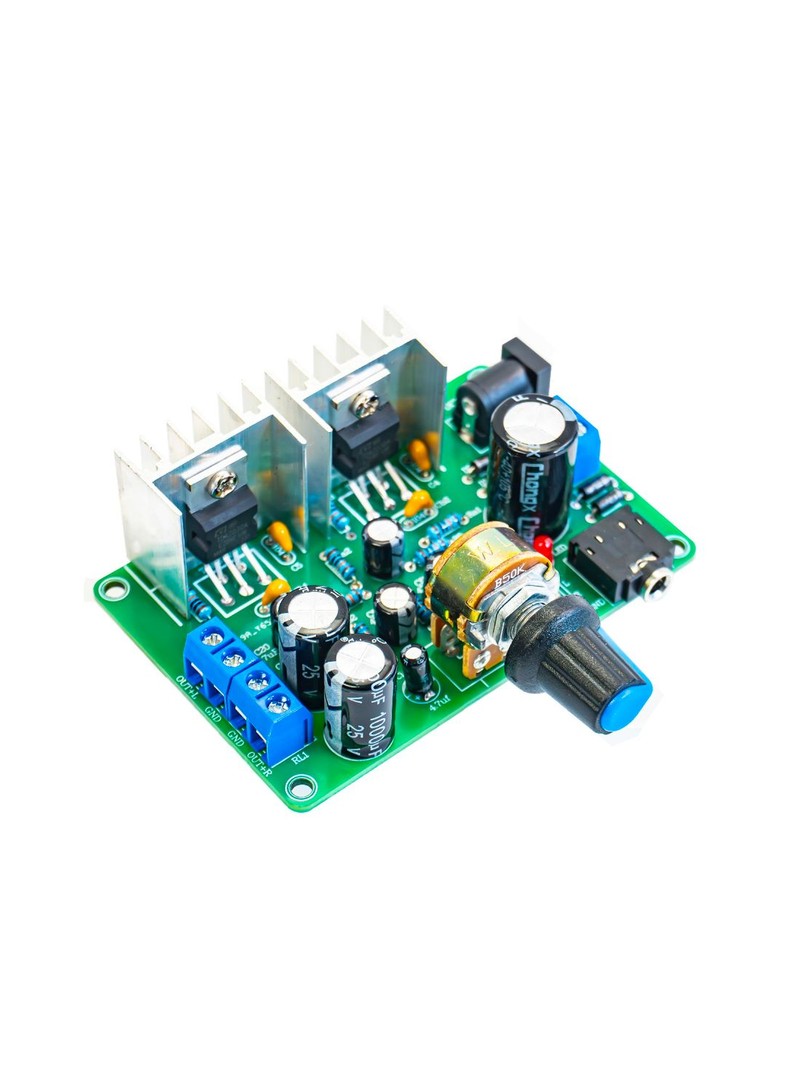 Zestaw DIY do samodzielnego montażu wzmacniacza stereo TDA2030A