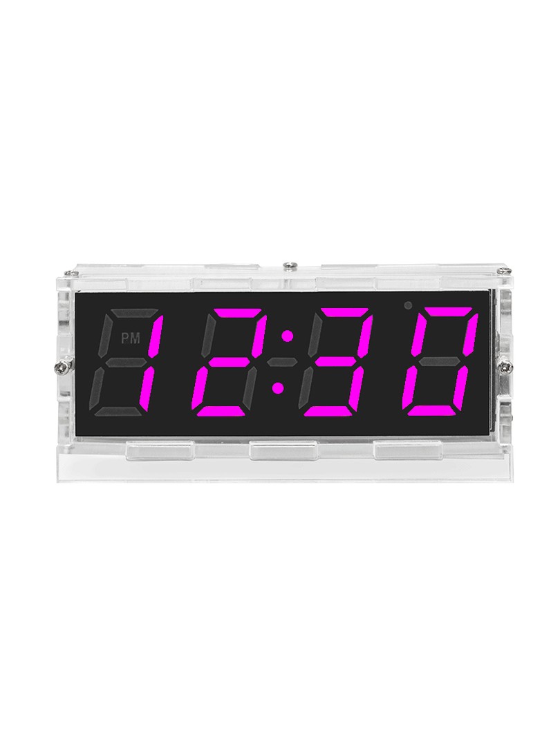 Zestaw do samodzielnego montażu Kolorowy cyfrowy zegar DIY Kit