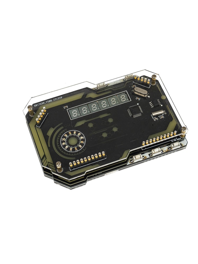 Zestaw do samodzielnego montażu cyberpunkowy zegar RGB DIY Kit