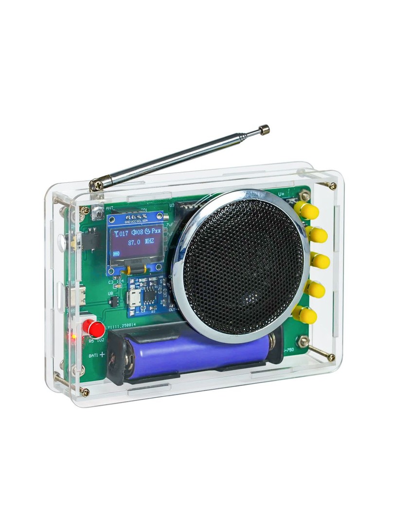 Zestaw DIY do samodzielnego montażu radia FM stereo z wyświetlaczem OLED