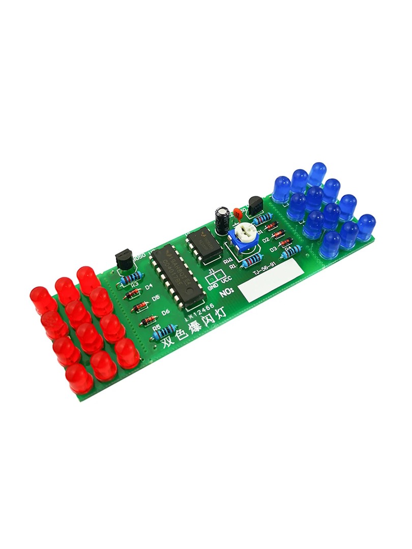 Zestaw DIY dwukolorowej lampy stroboskopowej LED ostrzegawczej