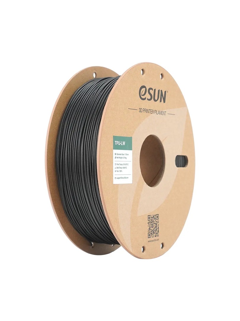 eSUN TPU-LW Filament czarny 1.75mm 750g papierowa szpula