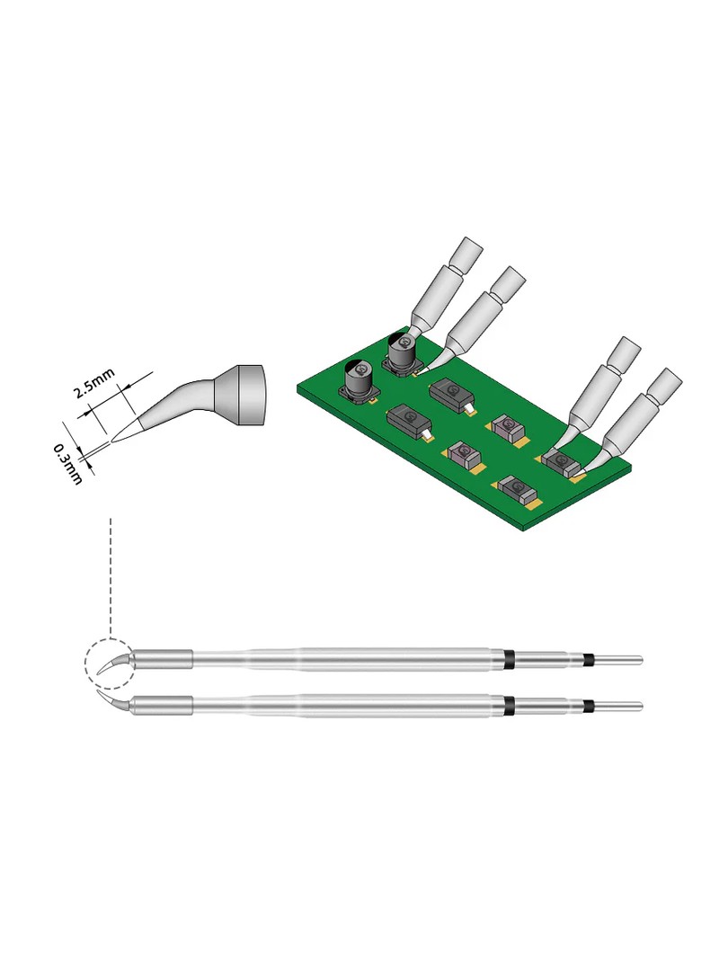 SEQURE koncowki HT140-IS 2szt do rozlutownicy HT140