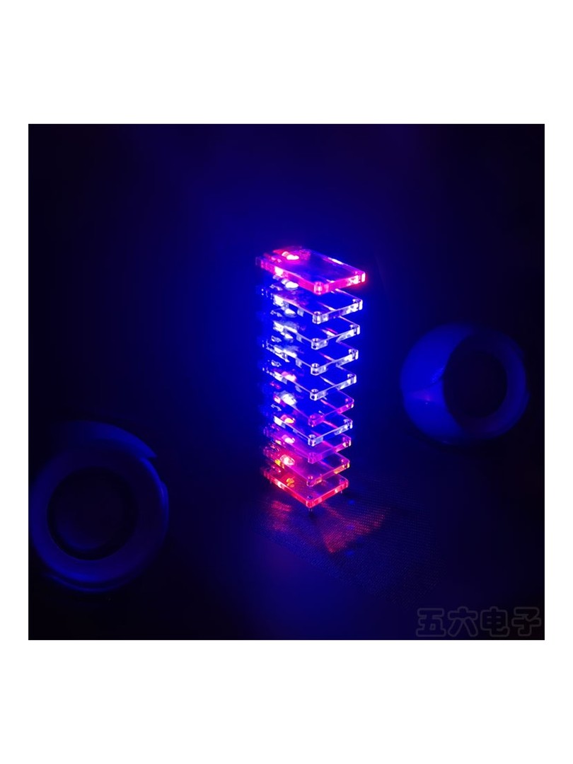 Zestaw do samodzielnego montażu LED cube muzyczny spektrum dźwięku DIY Kit