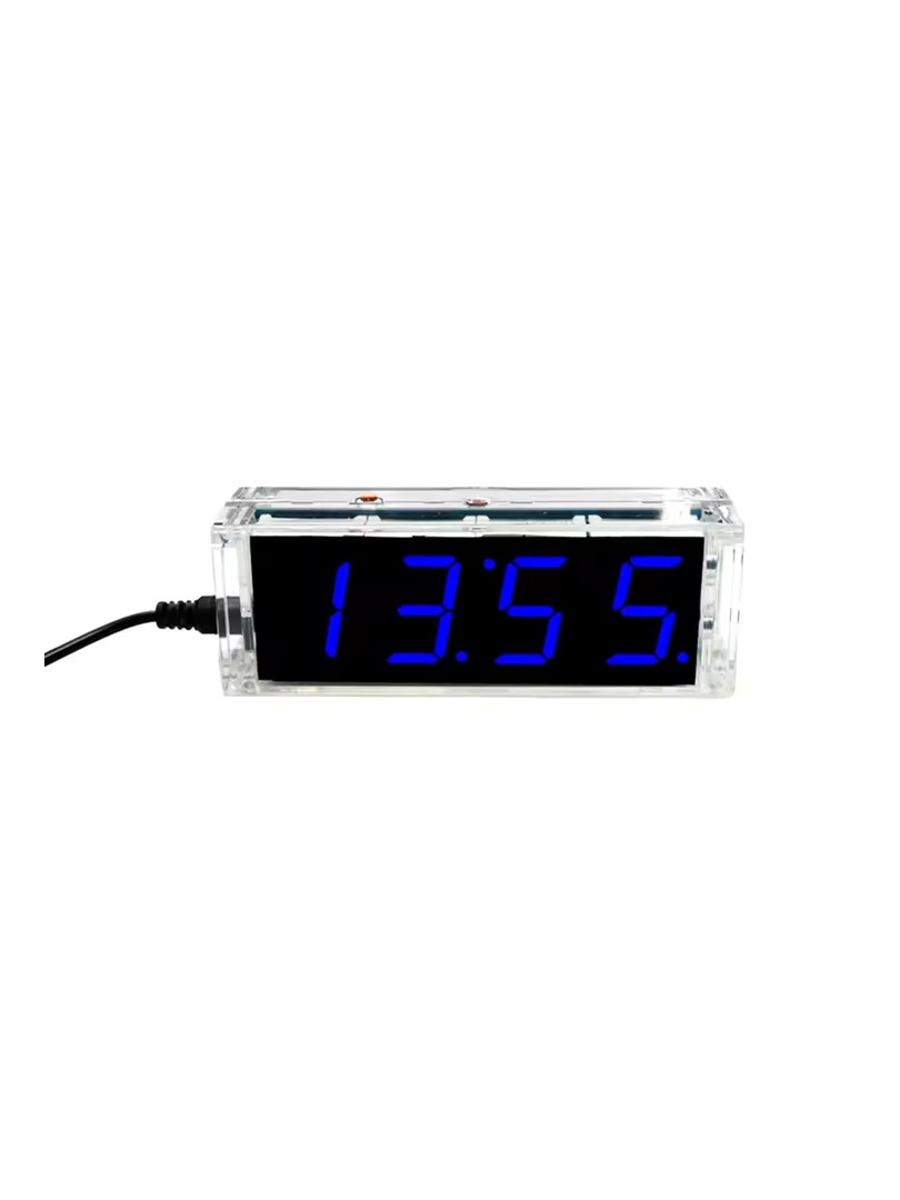 Zestaw do samodzielnego montażu zegar niebieski LED data temp alarm DIY