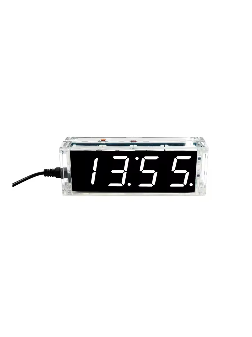 Zestaw do samodzielnego montażu zegar biały LED data temp alarm DIY
