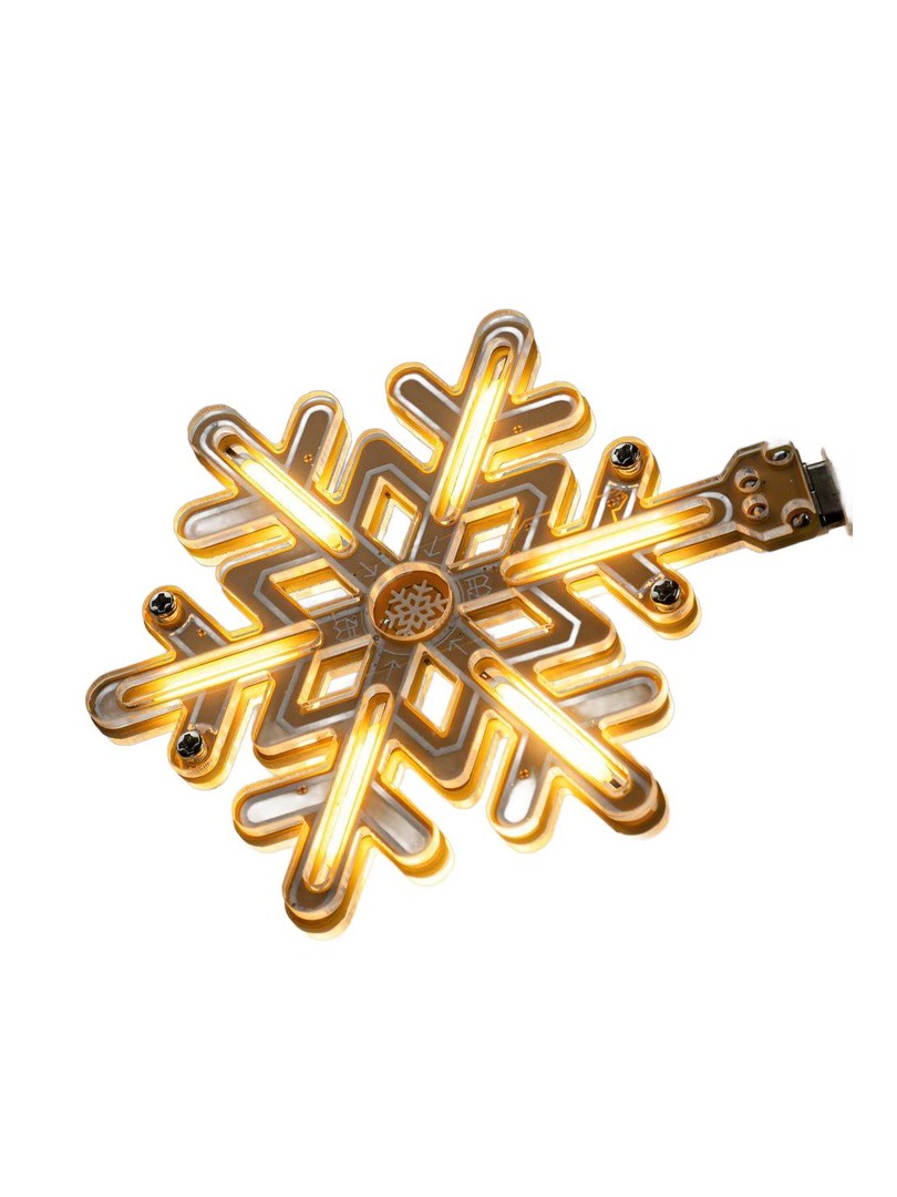 Zestaw do samodzielnego montażu dotykowa lampa płatek śniegu DIY Kit