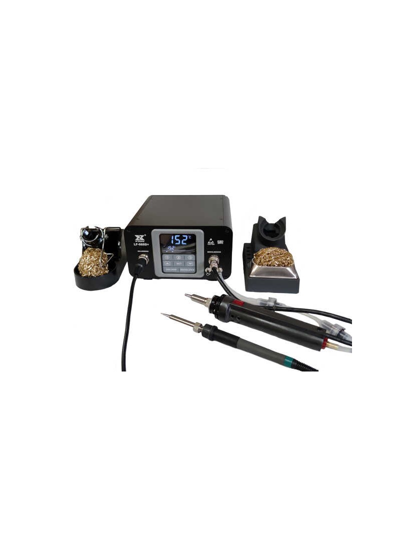 Xytronic LF-988D Plus stacja lutowniczo-rozlutowująca z akcesoriami